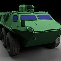 wheeled armored vehicle armored personnel carrier wz522 amphibious fighting vehicle 3d model