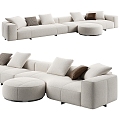 Minotti Multiplayer Sofa Fabric Multiplayer Sofa Combination Sofa 3d model