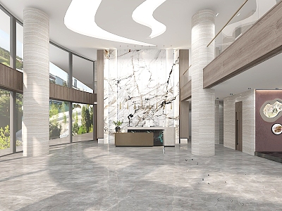 Modern Hall 3d model