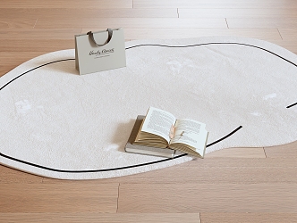 Middle Ancient Special-Shaped Carpet Arc Carpet 3d model