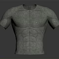 Gray Tactical Body Armor With Muscular Design Sleeveless And Reflective Surface
