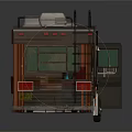Modern RV Interior With Open Layout Kitchen Furniture Appliances And Cabinets