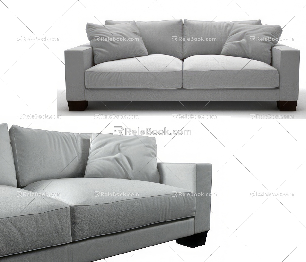 Flexform double sofa 3d model