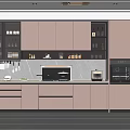 Modern Kitchen Interior Design With Light Colored Cabinets Glass Cabinets Countertop And Built In Appliances