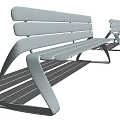 Modern Metal Landscape Seats With Sleek Curved Structure For Outdoor Areas