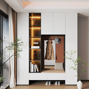 Simple Shoe Cabinet Coat Cabinet Storage Cabinet Multi-function Cabinet 3d model