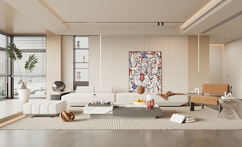 modern living room 3d model