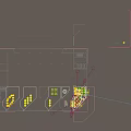 Modern Hotel Public Lounge Area With Curved Sofa Green Plants And Round Ceiling Light