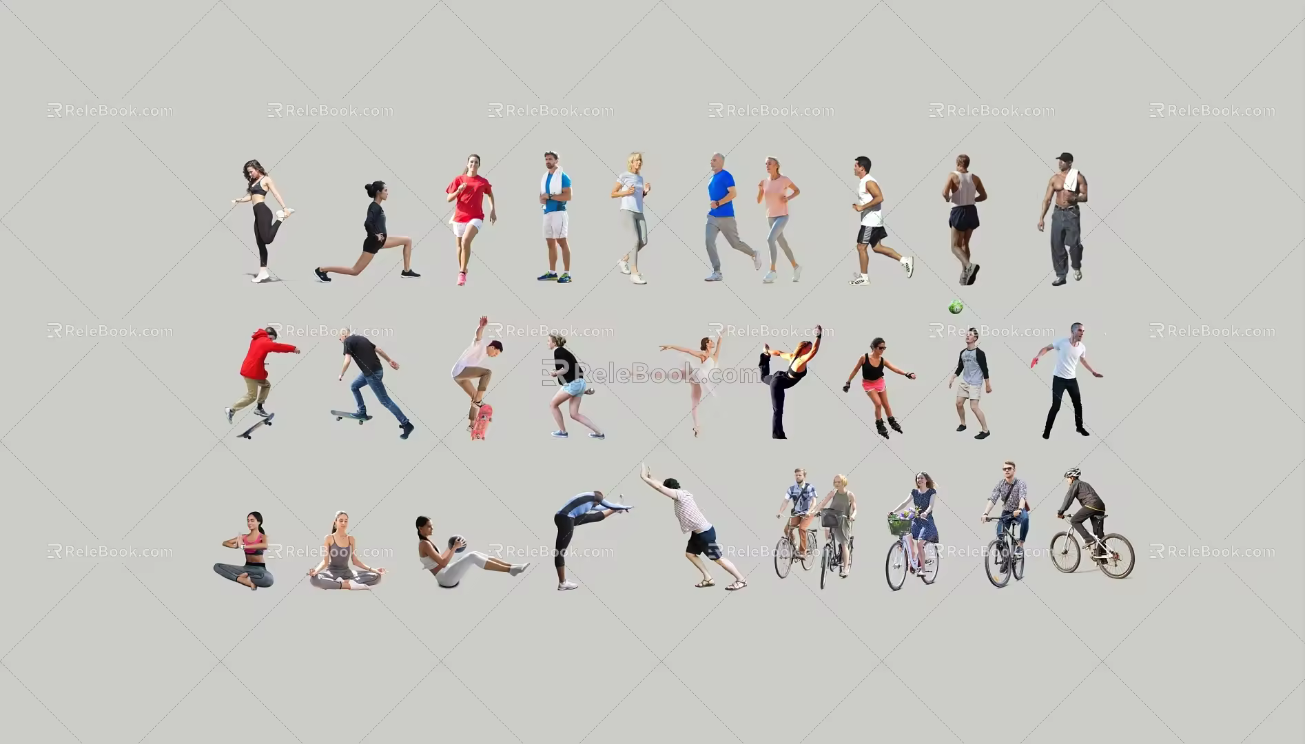 2d sports character material real character material sports character 3d model