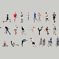2d sports character material real character material sports character 3d model