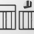 modern sliding window 3d model
