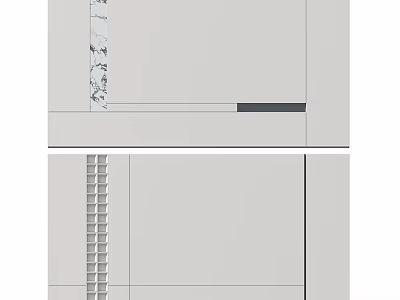 Minimalist Background Wall Design With Geometric Patterns And Textured Panels 3d model