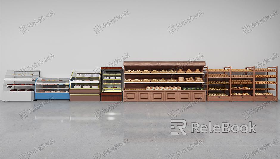 Modern Display Cabinet Cake Display Cabinet model