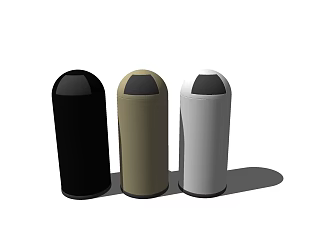 Modern trash can single trash can 3d model