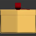 Colorful Decorative Gift Boxes Red Green Gold with Red Ribbons and Shiny Reflections