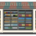 Commercial Display Refrigerator Fully Stocked With Assorted Fresh Cold Beverages 3d model
