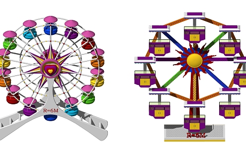 Modern Ferris Wheel Children's Amusement Equipment Ferris Wheel 3d model