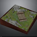 Organic Fresh Edible Herbs Placed on Wooden Board with Green Plants and Stones