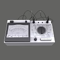 High Precision Industrial Analog Multimeter With Dial Control Panel And Probe Cables 3d model
