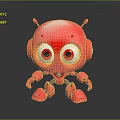 Industrial Robot Single Wheel Robot Double Wheel Robot Assistant Small Robot 3d model