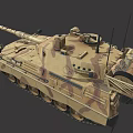 Tank Military Armored Combat Vehicle With Camouflage Design And Heavy Weaponry