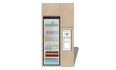 Modern Vending Machine Beverage Refrigerator 3d model