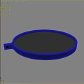 Round Metal Cooking Pan With Flat Surface And Sturdy Handle Design 3d model