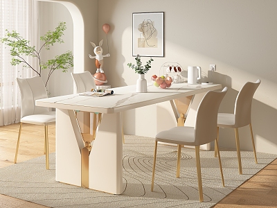 Modern Dining Table Chair Combination Dining Table Chair model