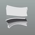 Grey Geometric Modular Garden Landscape Structure With Layered Staircase Design