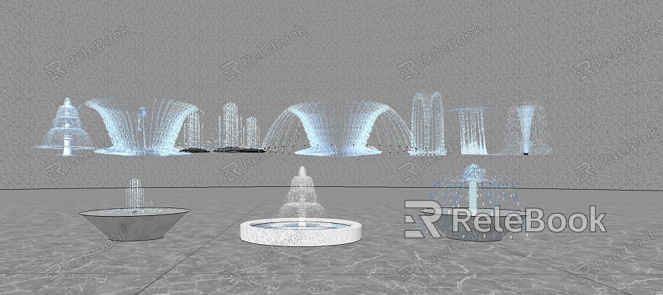 modern fountain fountain water feature model