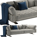 Fabric double sofa 3d model