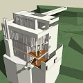 Modern Detached Villa With Glass Facade Open Terrace And Staircase Design