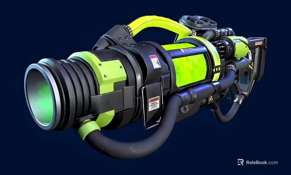 Modern Military Fighter Jet Equipped With Green Black Weapon System And Yellow Components 3d model 