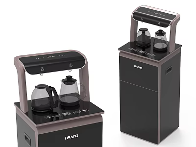 BEURER Modern Electric Water Dispensers With Glass Kettles Black Brown Design 3d model