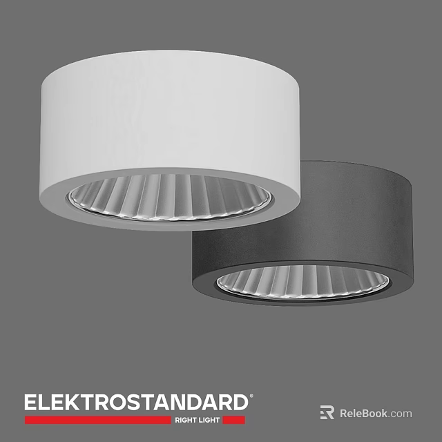 Modern Round Ceiling Lights in White and Black Minimalist Design 3d model 