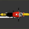 Vibrant Red And Yellow Motorcycle With Black Seat And Gold Wheels