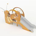 Snail Shaped Playground Equipment With Slide For Children's Outdoor Play