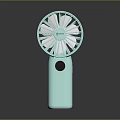 Light Blue Portable Handheld Electric Fan For Personal Cooling And Travel Use