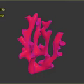 Vibrant Red Marine Animal With Coral Like Shape In Underwater Habitat