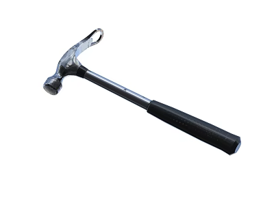 Durable Hardware Tools Claw Hammer With Metal Head And Black Handle 3d model