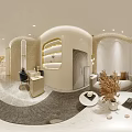 Luxurious Jewelry Store Interior With Elegant Display Cases Ornate Ceiling Lights And Modern Gold Tones