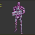 Modern Robot Terminator Robot Mecha Warrior Mecha Soldier 3d model