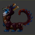 Game Movie Character Mythical Creature With Vibrant Colors Large Ears And Flame Like Tail
