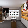 Modern Clothing Store Interior With Mannequins Clothes And Decorative Display Shelves