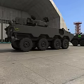 Armored Military Utility Vehicle With Multi Wheel Design And Weapon System