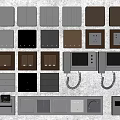 Modern Switch Socket Panel Telephone Access Control 3d model