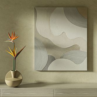 Quiet abstract painting decorative painting 3d model