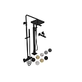 Modern Black Bathroom Faucet with Handheld Shower Various Components and Parts