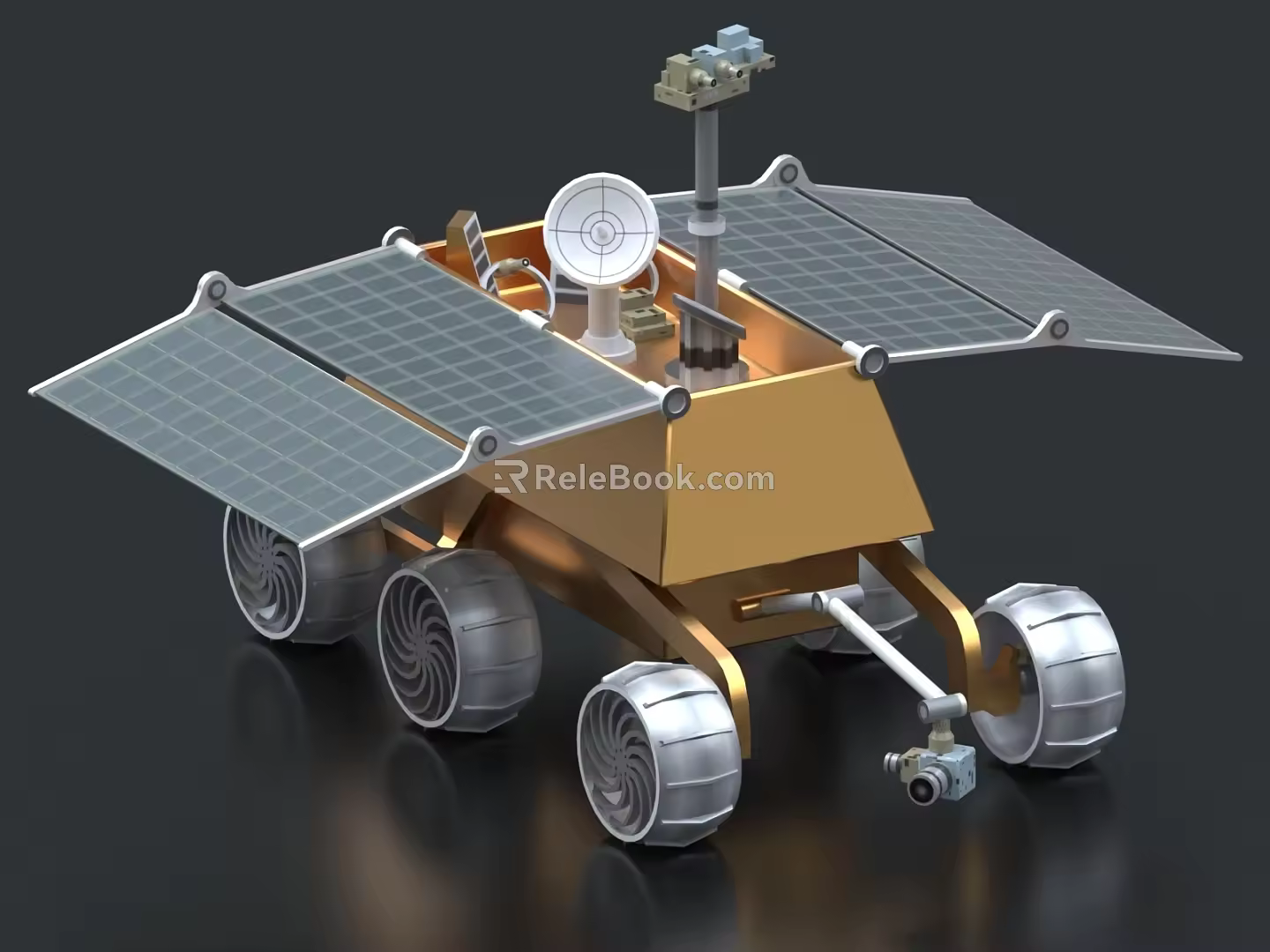 All-terrain vehicle exploration vehicle lunar rover Mars vehicle electric vehicle function vehicle exploration vehicle solar vehicle 3d model