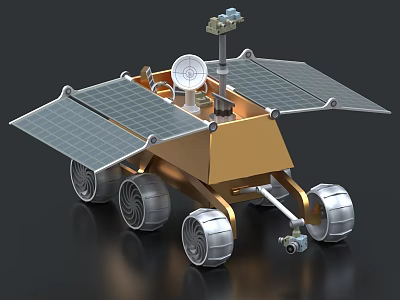 All-terrain vehicle exploration vehicle lunar rover Mars vehicle electric vehicle function vehicle exploration vehicle solar vehicle 3d model